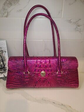Brahmin NWOT Voltage Violet Dayan Satchel Shoulder Bag